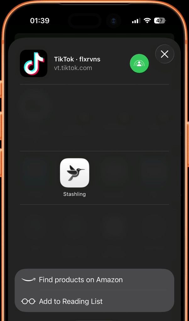 Share a video with Stashling